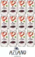 Напиток газированный Aziano Sparkling Lychee (Личи) 0.350 л упаковка 12 штук