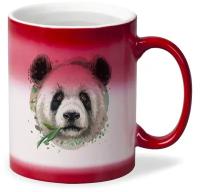 Кружка хамелеон красный CoolPodarok Животные Панда