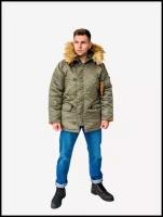 Куртка аляска N3B OLIVA/ORANGE