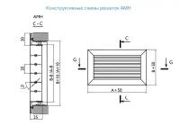 Решетка вентиляционная АМН 300х150