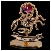 Сувенир знак зодиака Скорпион, 7?2,3?9 см, с кристаллом Сваровски Swarovski Elements 798569