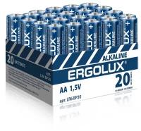 Батарейки АА Ergolux 1,5 В, 20 штук в упаковке