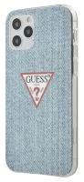 Чехол Guess Denim Triangle logo Hard для iPhone 12 mini, голубой