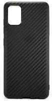 Чехол накладка для Samsung A52 с текстурой карбон / Samsung A52 / черный
