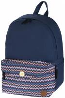 Рюкзак BRAUBERG SYDNEY универсальный, карман с пуговицей, синий, 40х28х12 см, 225352