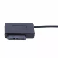Адаптер-переходник USB 2.0 - SATA 6+7 pin для CD-ROM - черный