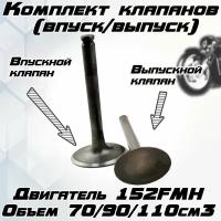 Комплект клапанов (впуск/выпуск) "Zodiak" Альфа 152FMH 70/90/110 см3