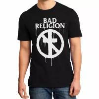 Футболка чёрная Bad Religion размер 50