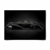 Плакат Rolls-Royce Phantom I Jonckheere Aerodynamic Coupe Side 50х70 см / постер на стену