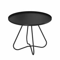 Журнальный столик, кофейный столик в стиле лофт, стол круглый D-45см, металл/черный