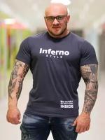 Футболка Inferno Style, размер 3XL, серый