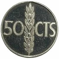 Испания 50 сентимо 1966 г. (1975) (Proof)