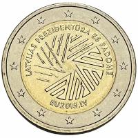 Латвия 2 евро 2015 г. (Президентство Латвии в Совете ЕС)