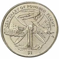 Британские Виргинские острова 1 доллар 2003 г. (Столетие полета на самолете)