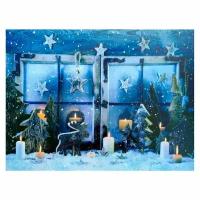 Картина со светодиодами SHLights Рождественская сказка, 30х40см, для помещений, на батарейках, теплый белый (LM-JH13-045)