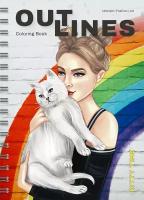 Раскраска скетчбук OUTLINES Kitty Time Мода и котята