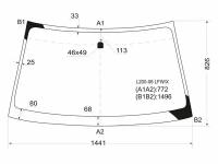 Стекло Лобовое Mitsubishi L200 07-16 / Pajero Sport 08-17 / Montero Sport 96-00 / Triton 06-11 XYG арт. L200-06 LFW/X