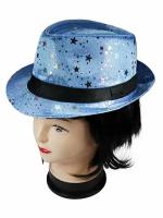 Карнавальная шляпа диско блестящая со звездочками