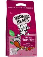 Сухой корм Meowing Heads Senior Moments для пожилых кошек старше 7 лет с лососем и яйцом - 1,5 кг