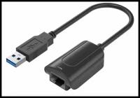 Сетевая карта USB - LAN Ethernet RJ45 10/100Mbps (Черный)