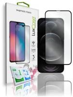 Защитное стекло LuxCase для iPhone 13, iPhone 13 Pro, iPhone 14, 2.5D, Полноклеевое, Черная рамка