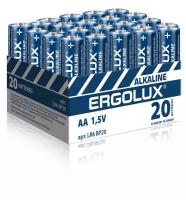 Батарейка алкалиновая Ergolux LR6 Alkaline BP-20 промо, LR6 BP20, 1.5В