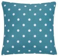 Подушка декоративная Blue polka dot, горох, синий; размер: 40 х 40