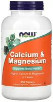 NOW Calcium & Magnesium, 250 таб