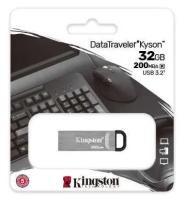 Флеш Диск Kingston 32Gb DataTraveler Kyson DTKN/32GB USB3.1 серебристый/черный