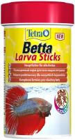 Корм для петушков и других лабиринтовых рыб Tetra Betta Larva Sticks в форме мотыля 100 мл
