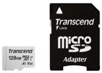 Карта памяти Transcend micro SDXC 128Gb 300S UHS-I U3 V30 A1 + ADP (100/40 Mb/s)