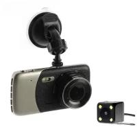 Видеорегистратор 2 камеры, HD 1080P, TFT 4.0, обзор 160°