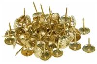 Гвозди тундра, декоративные, фактурные, 11х16 мм, золото, 100 шт (арт. 1178244)