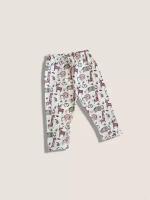 Штаны на резинке для новорожденных Mia Kids, размер 62, Розовый Сафари на Бежевом фоне 10110