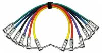Kirlin IP6-243PN/0,15M 6PCS/PACK, 1/4" RT ANGLE MONO PLUG -SAME кабель соединительный 6 штук, 0,15 метра