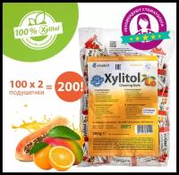 Жевательная резинка Miradent Xylitol со вкусом свежих фруктов, 100х2 шт