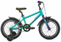 Детский велосипед Format Kids 16 (2021) 16 Бирюзово-фиолетово-желтый (100-115 см)