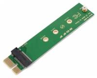 Адаптер GSMIN DP47 NVME M.2 на PCI-E 3.0 1x переходник, преобразователь (Зеленый)