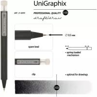 Карандаш механический трехгранный UniGraphix 0.5 ММ, HB 21-0055