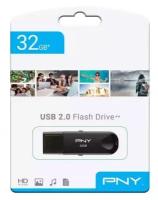 Флеш-диск 32GB PNY Attache Classic USB 2.0, черный [FD32GATTCKTRK-EF]