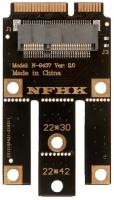 Переходник для подключения Wi-Fi/Bluetooth адаптера M.2 A/E в разъем mSATA / NFHK N-9437E-G, черный