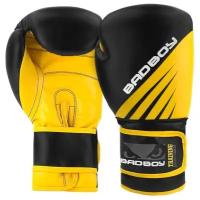 Боксерские перчатки Bad Boy Training Series Impact Boxing Gloves - Black/Yellow 8 унций