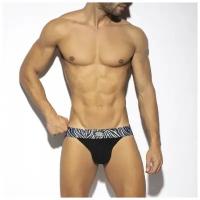 Трусы-брифы "Zebra C-Through Bikini - Black" / ES Collection / Черный / Размер M