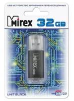 Флешка Mirex Unit black 32 Гб usb 2.0 Flash Drive - чёрный