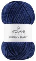 Пряжа Wolans Bunny Baby (Банни Беби) 5шт 17 синий 100% супер мягкий полиэстер 100г 120м