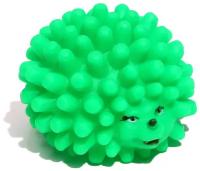 Игрушка для собак Пижон "Ежик" малый, 6,5 см, пищащий, зеленая