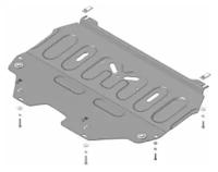 Защита картера и КПП Motodor для Пежо 308 2007-2014, сталь 2мм, арт:MO.71604-2