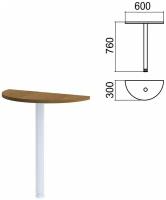 Стол приставной полукруг "Арго", 600х300 мм, без опоры, ясень шимо