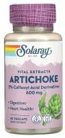 Solaray Artichoke Leaf Extract - Артишок 60 вегетарианских капсул