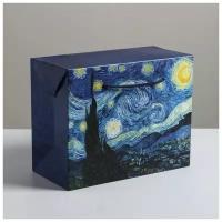 Пакет—коробка «Ван Гог», 23 × 18 × 11 см